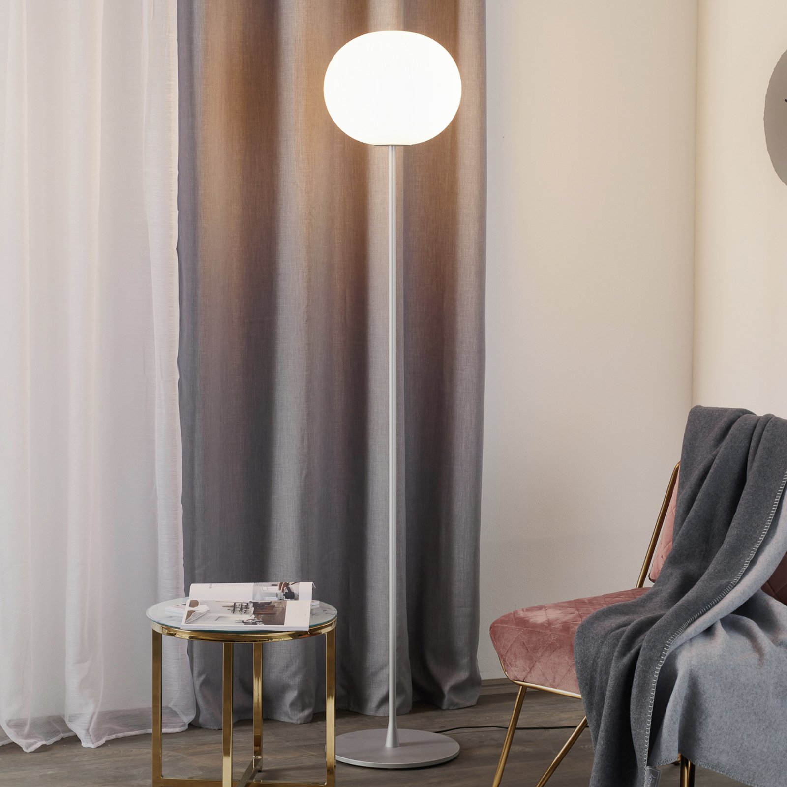 Glo-Ball F2 Stojací Lampa Silver - Flos