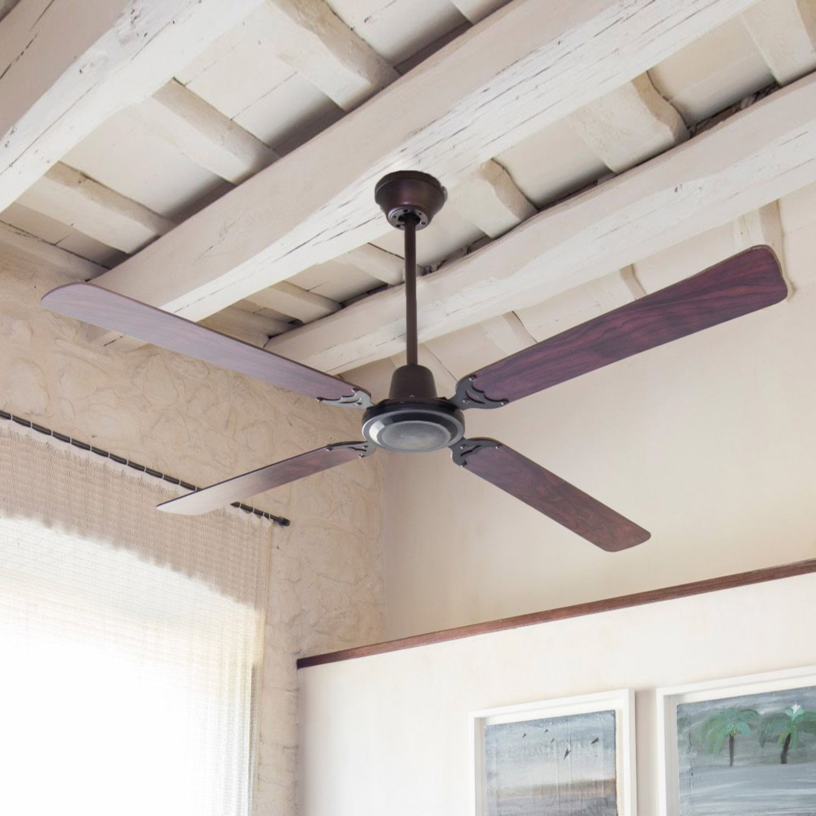 Malvinas ceiling fan, grey