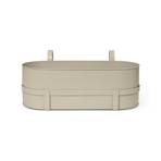 ferm LIVING Blumenkasten Bau, beige, Stahl, Breite 45 cm