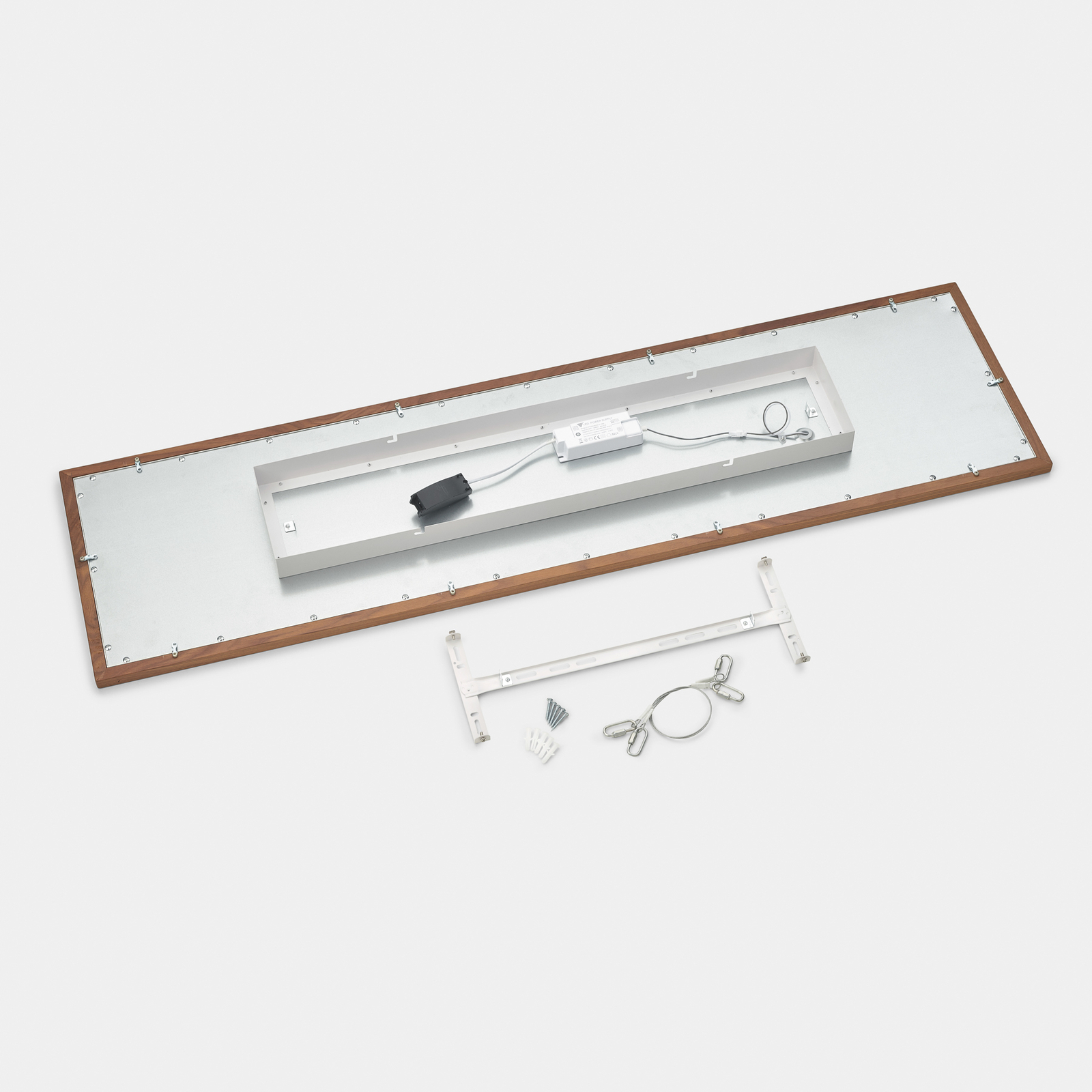 Quitani Aurinor LED paneel, walnoot, 125 cm