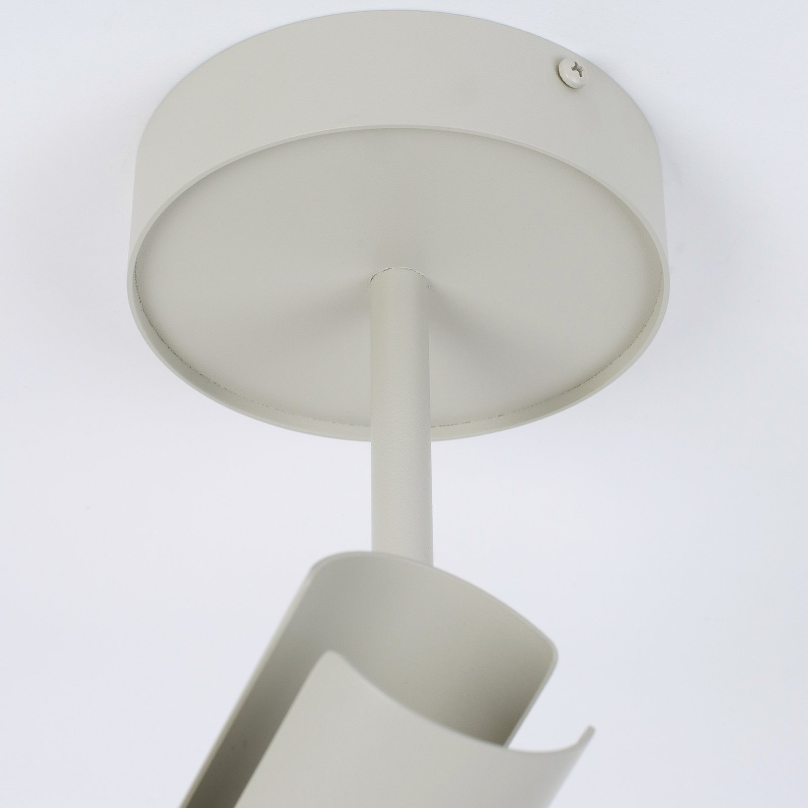 Deckenspot Leda 1, taupe, 1-flammig, Stahl, GU10, Höhe 34 cm