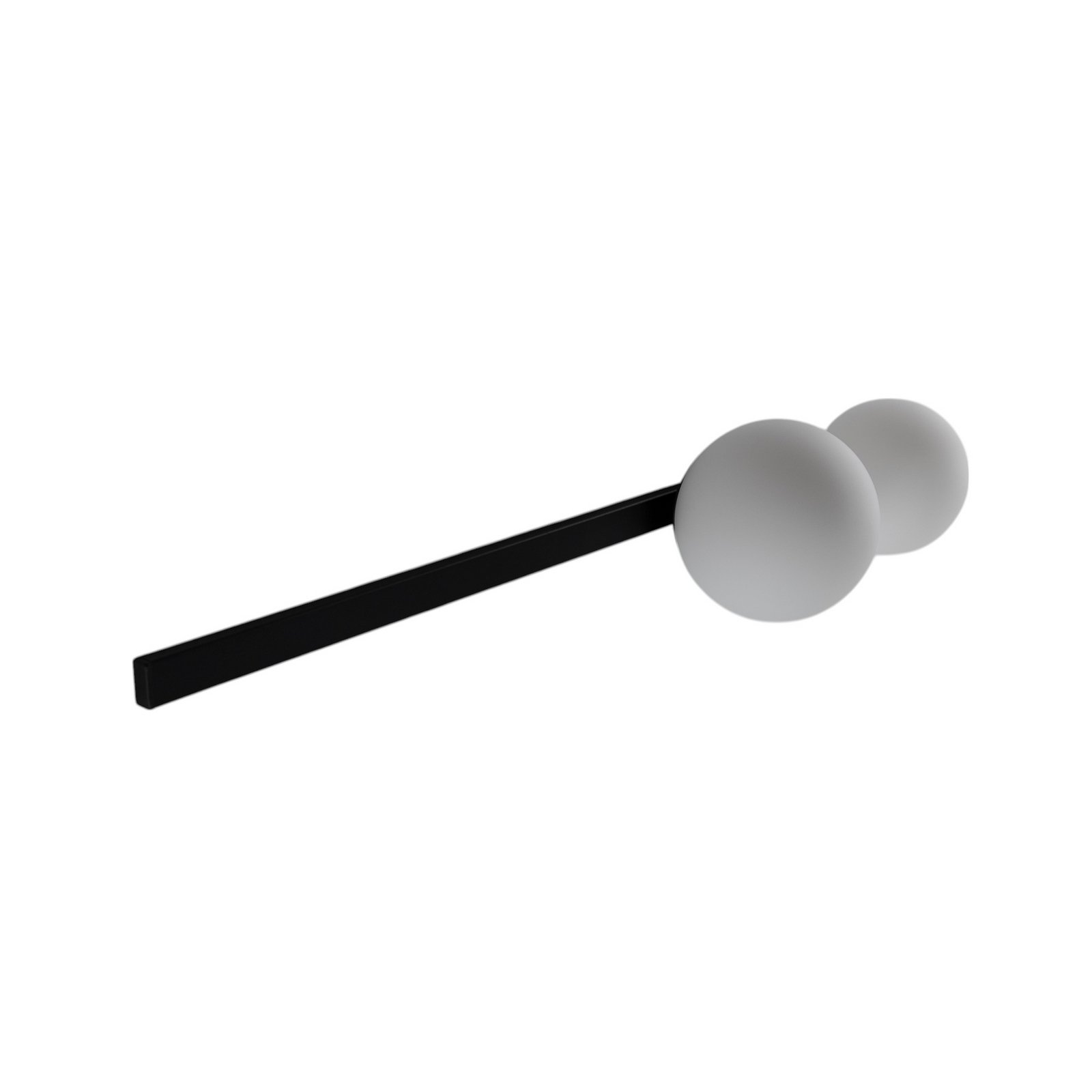 Garda 2 wall light, black, metal, glass, 2-bulb Garda 2 wall light, black, metal, glass, 2-bulb