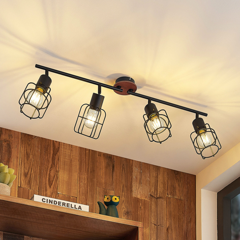 Lindby Telmos spot pour plafond, 4 lampes, allongé
