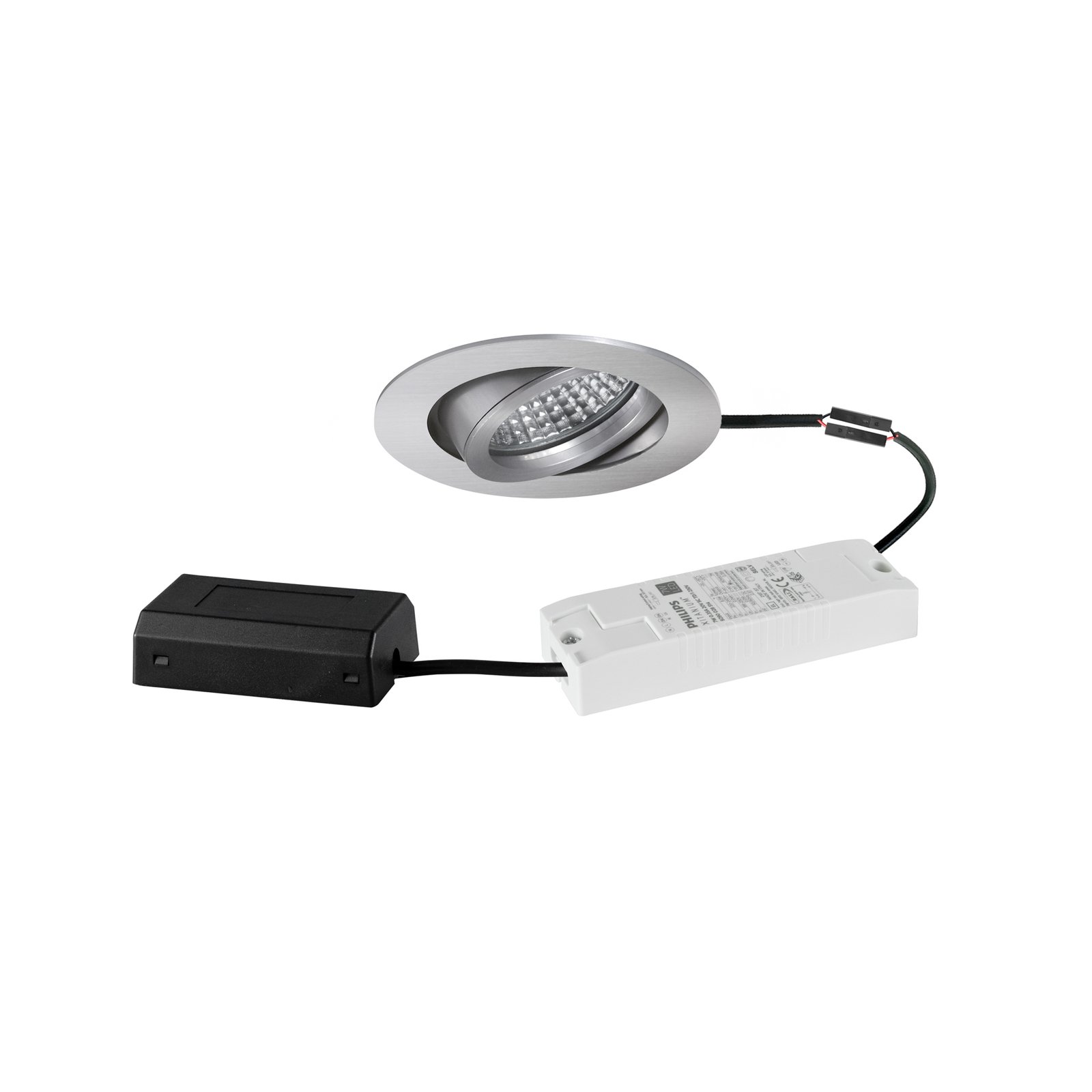 BRUMBERG LED recessed spotlight Tirrel-R DALI connection box aluminium matt