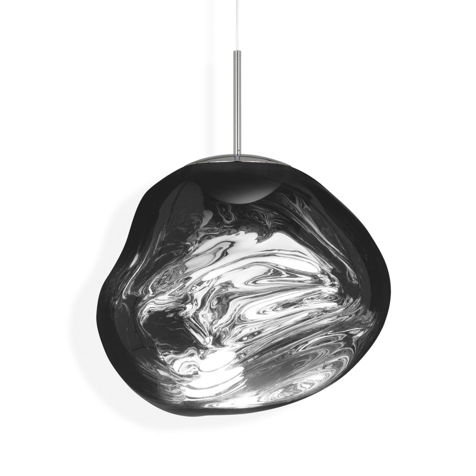 Tom Dixon LED-Hängelampe Melt, Ø 50 cm, chrom, Kunststoff