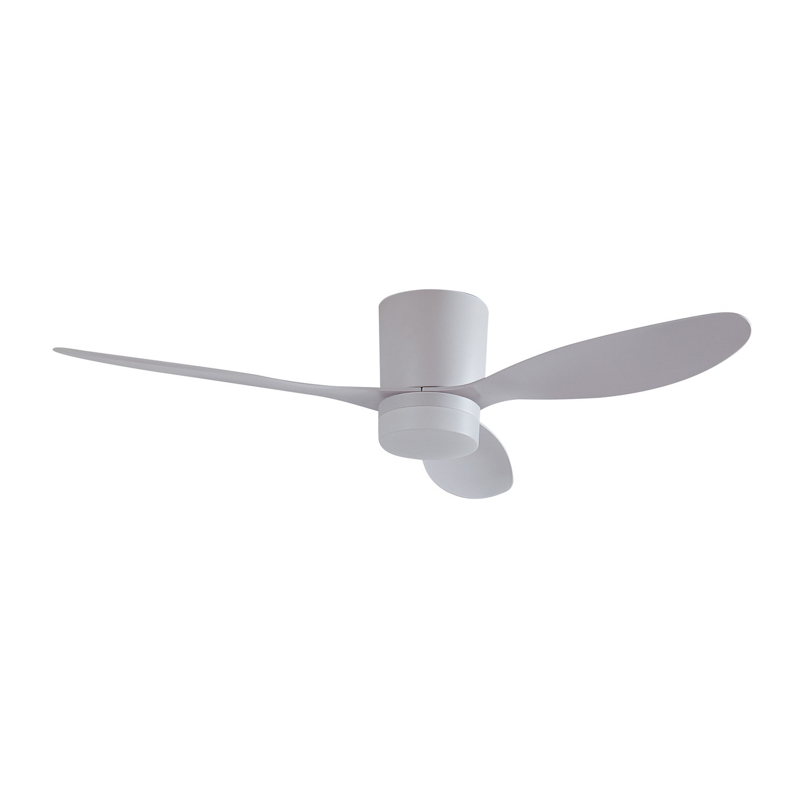 Lucande LED-Deckenventilator Kayu, weiß, DC, leise, Ø 132 cm