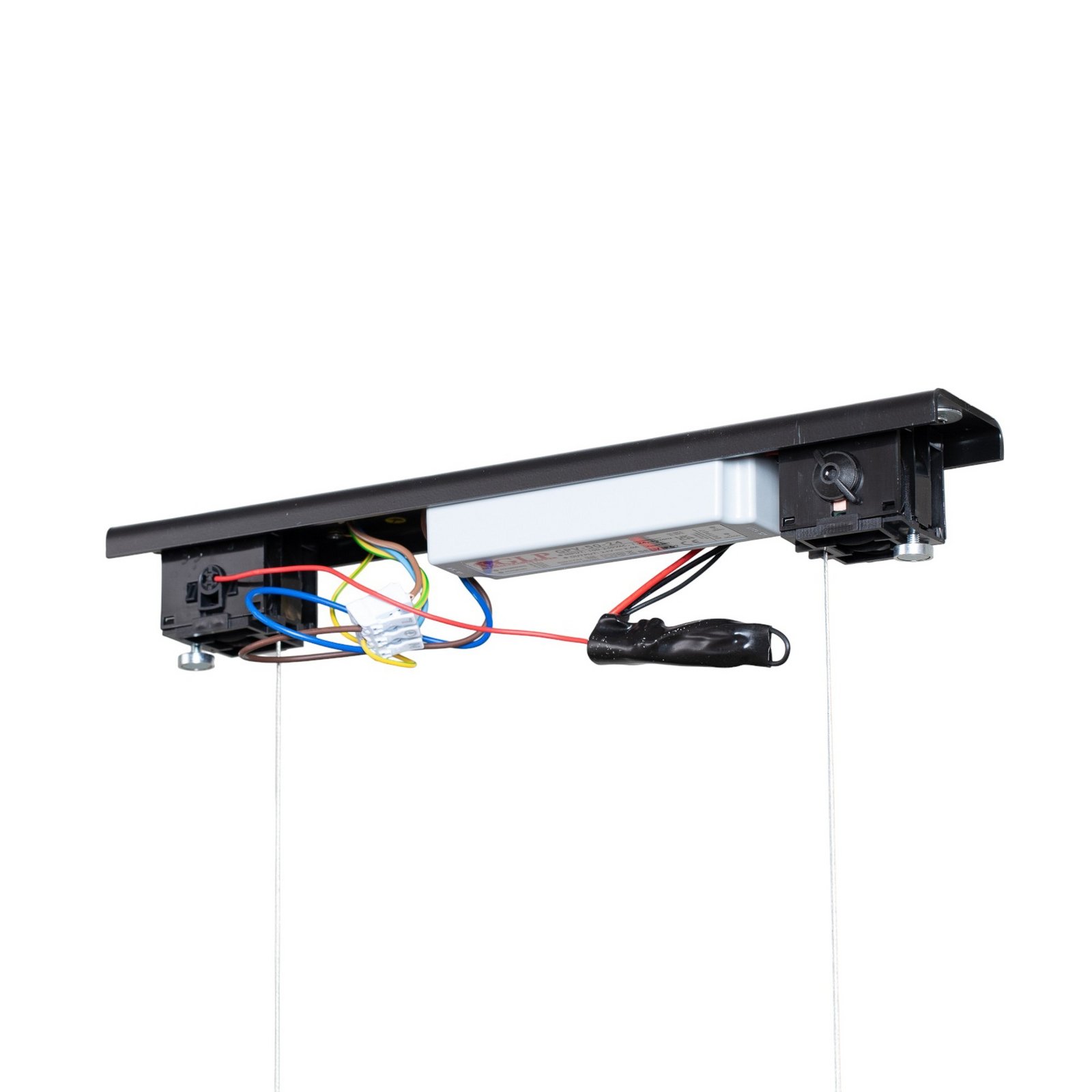 Broll LED pendant light, anthracite, steel, length 100 cm