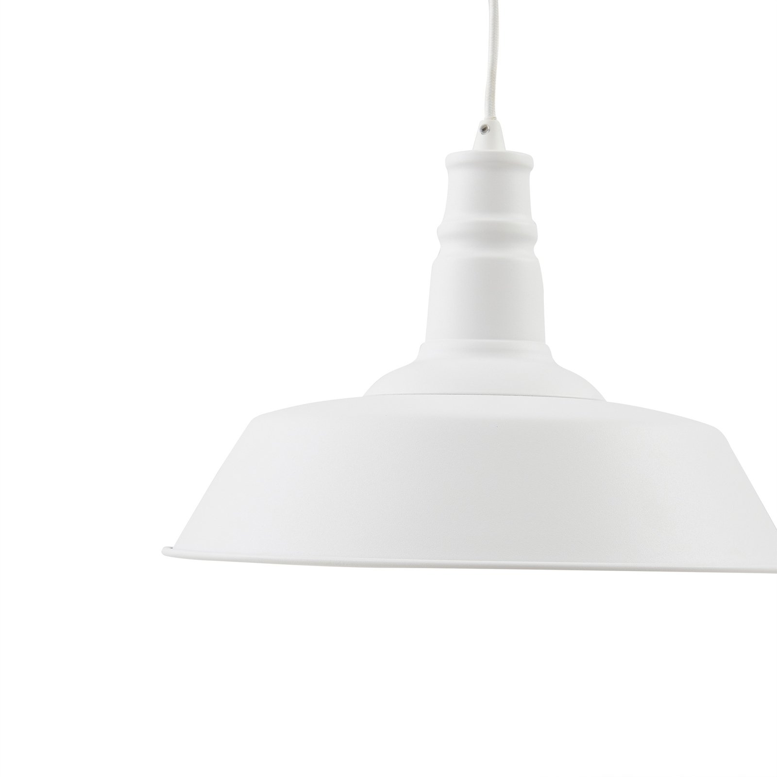 Lindby hanglamp Laylan, wit, Ø 36 cm, metaal