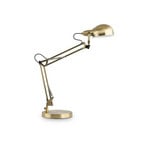 Ideal Lux desk lamp Johnny, brass-coloured, metal