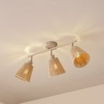 Lindby Deckenstrahler Anuva, 72 cm, beige, Papier, 3-flammig