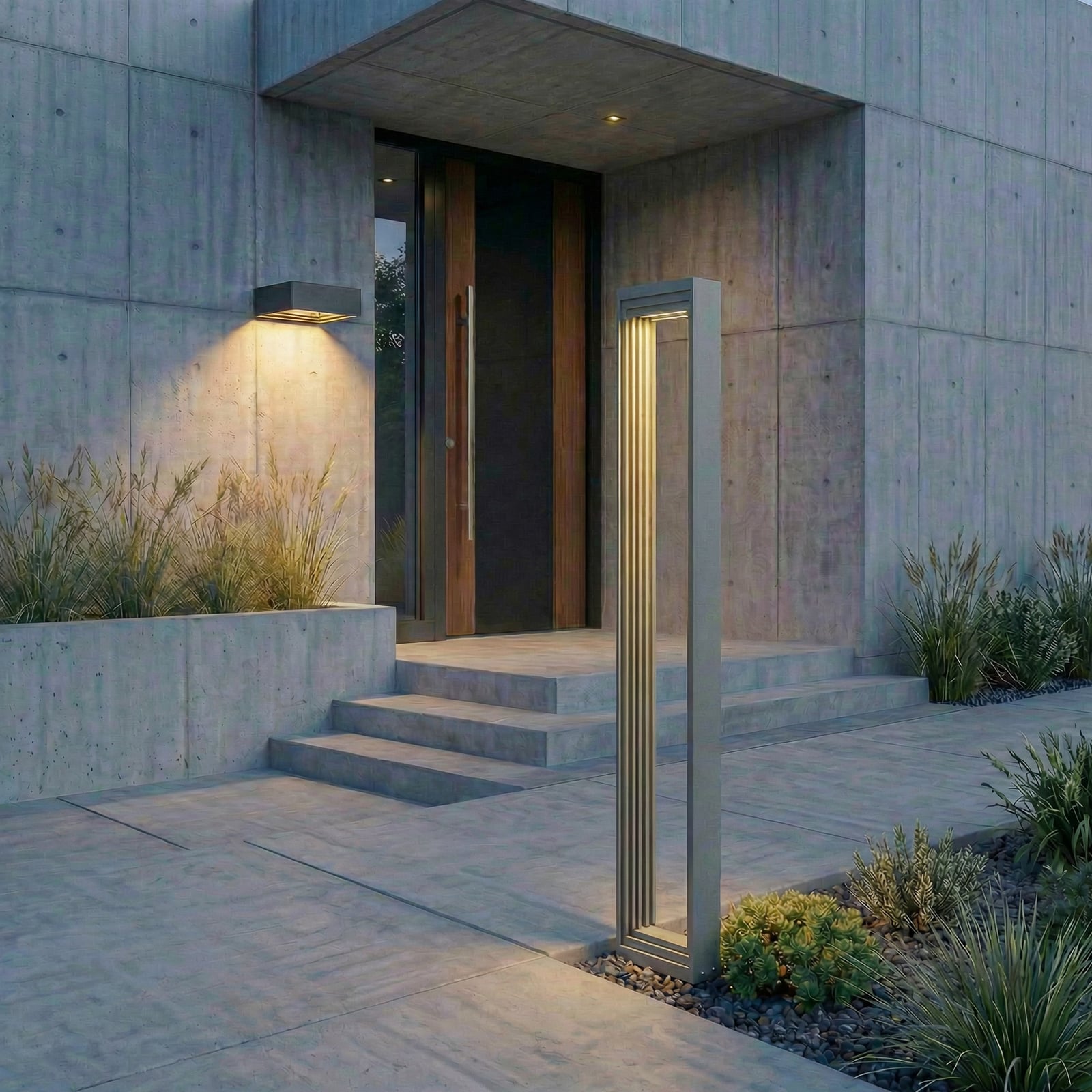 Ashkan LED osvětlení cesty, výška 80 cm, antracitová, IP65 - Lucande