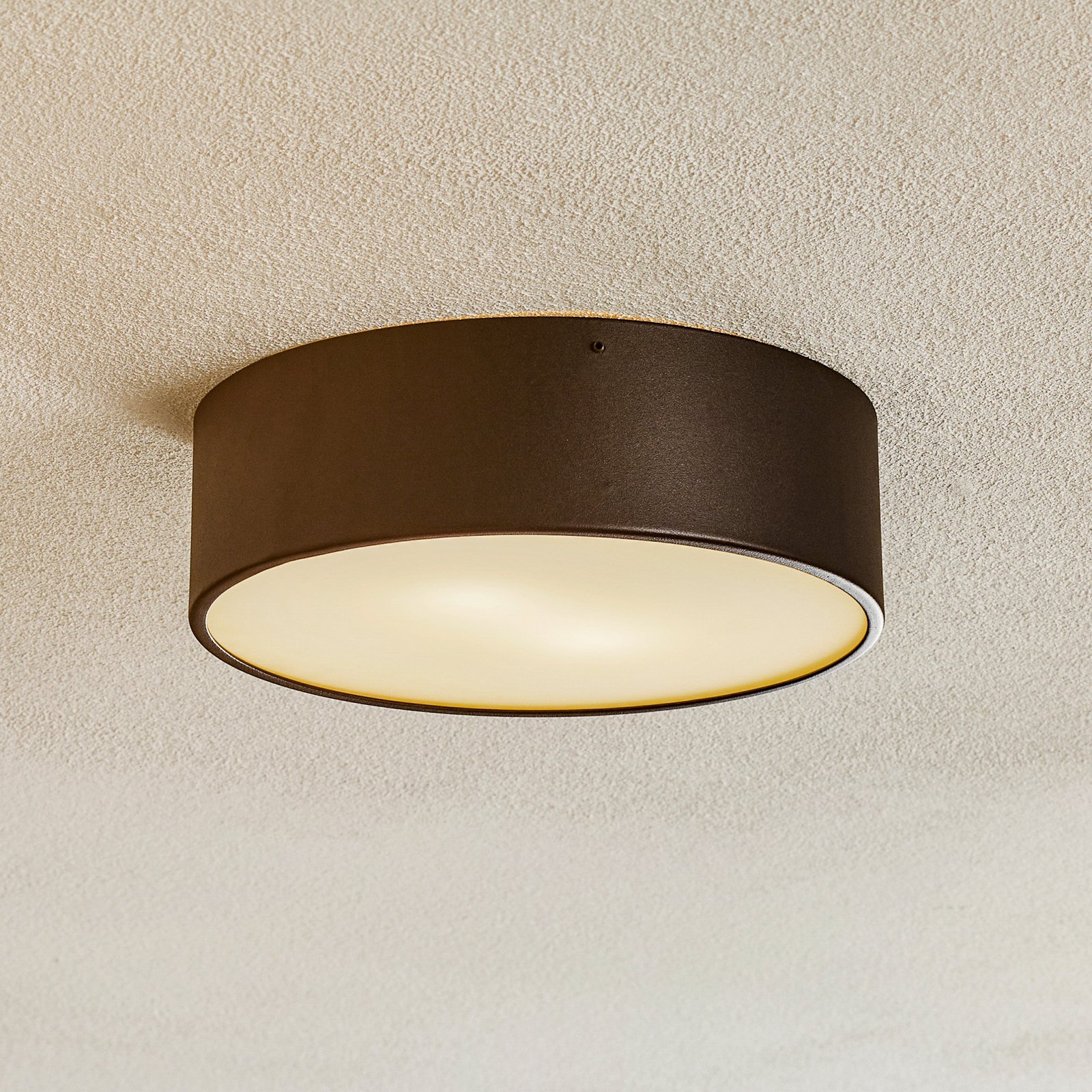 Plafondlamp Dayton in zwart Ø 25 cm