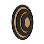 LED-Wandleuchte GRAVION, schwarz/gold, Ø 80 cm, Metall, dim