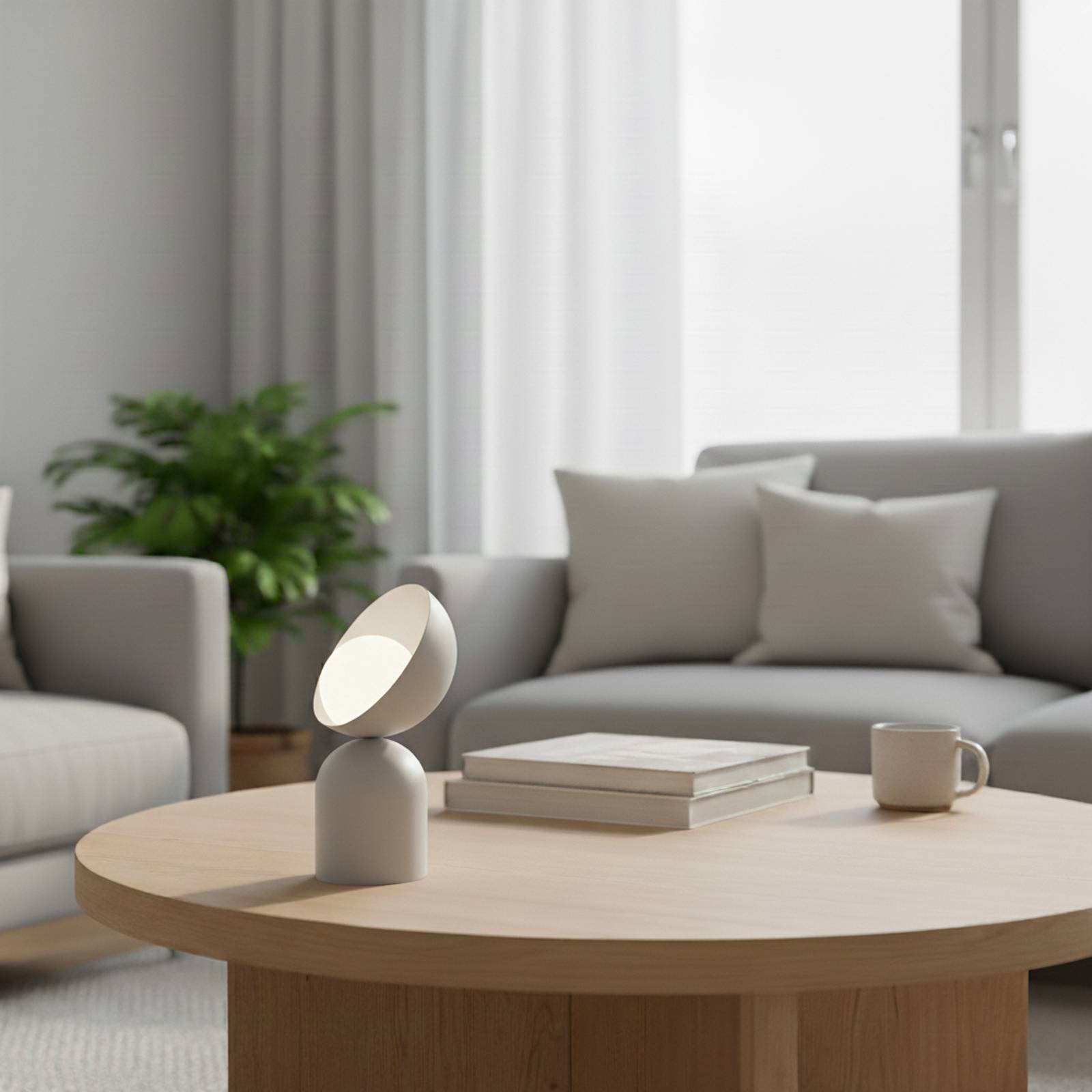 Tischleuchte Boto LN1, grau, Stahl/Glas, Höhe 31 cm, G9 günstig online kaufen