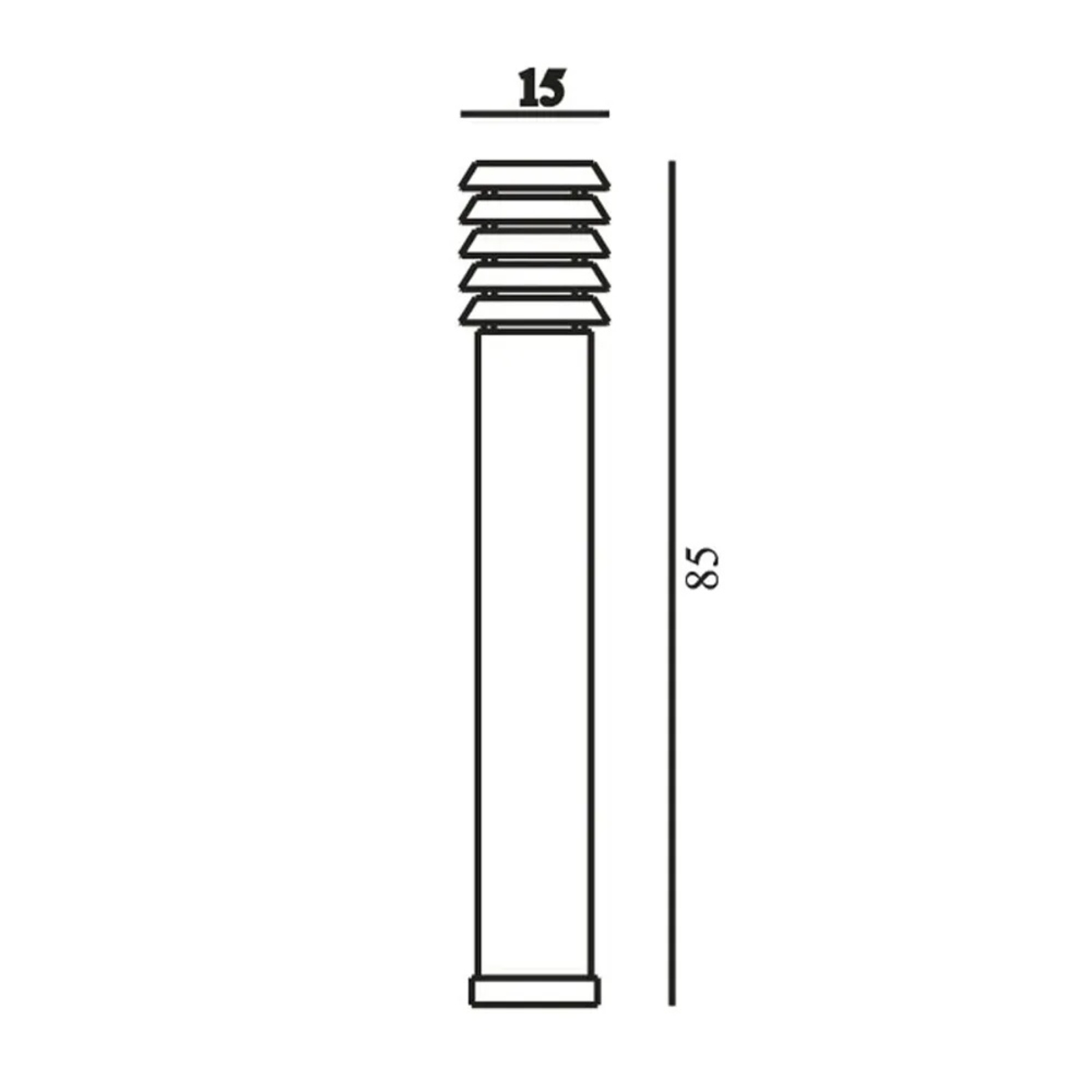 Alta E27 Halogen Lampadare Exterior Large Galvanised - Norlys