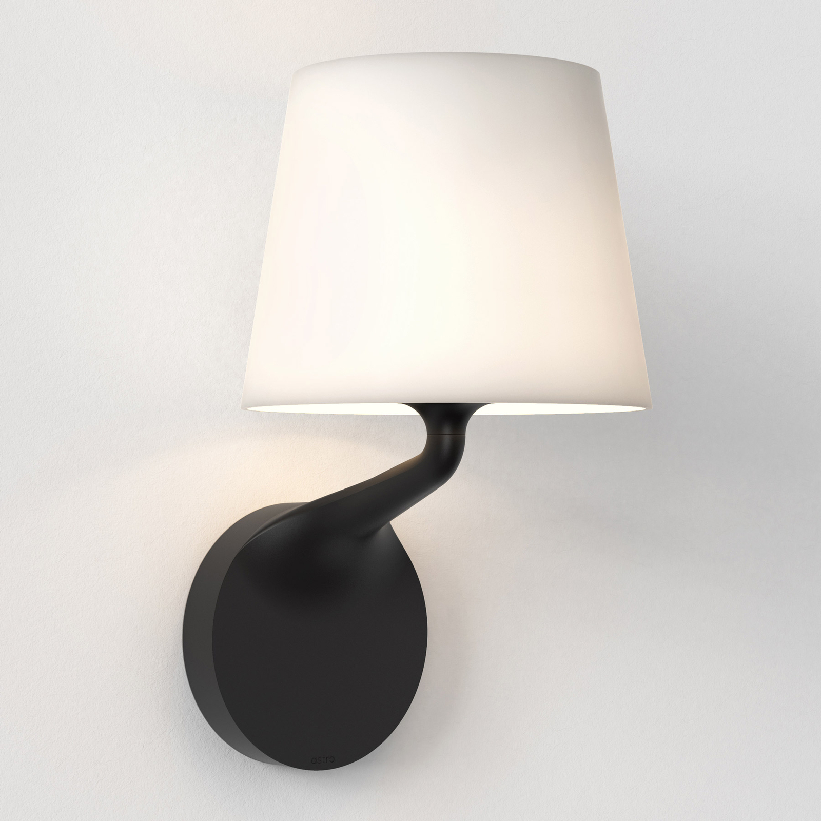Astro Millie wall light, IP44, white lampshade