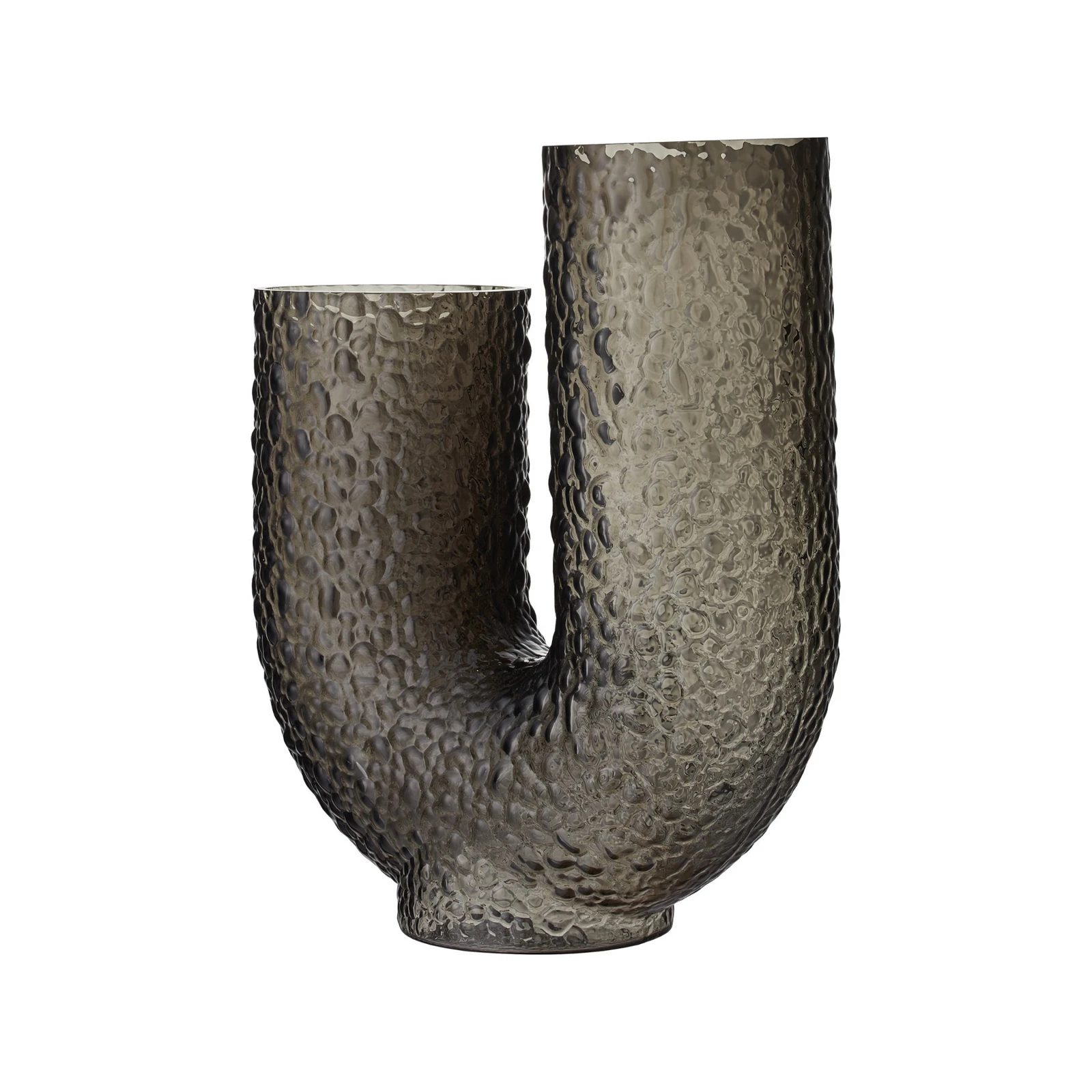 AYTM Arura vase, black, height 40 cm, width 34 cm, glass