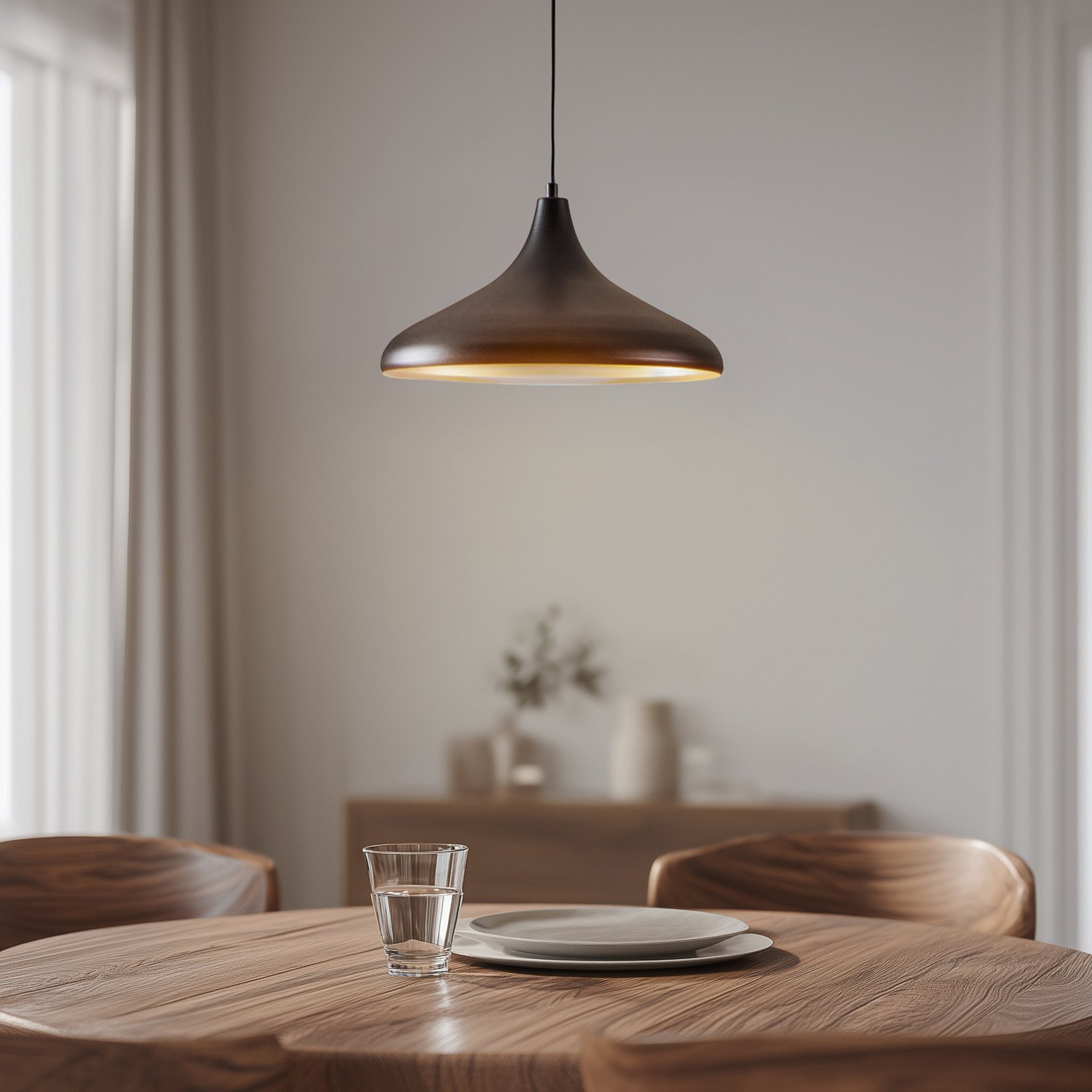 Висяща лампа AV-4106-M8-BSY-36 Черно/Златно Ø 36cm