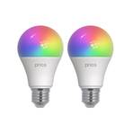 Prios LED-E27-Lampe A60 9W RGBW WLAN matt 2er-Set