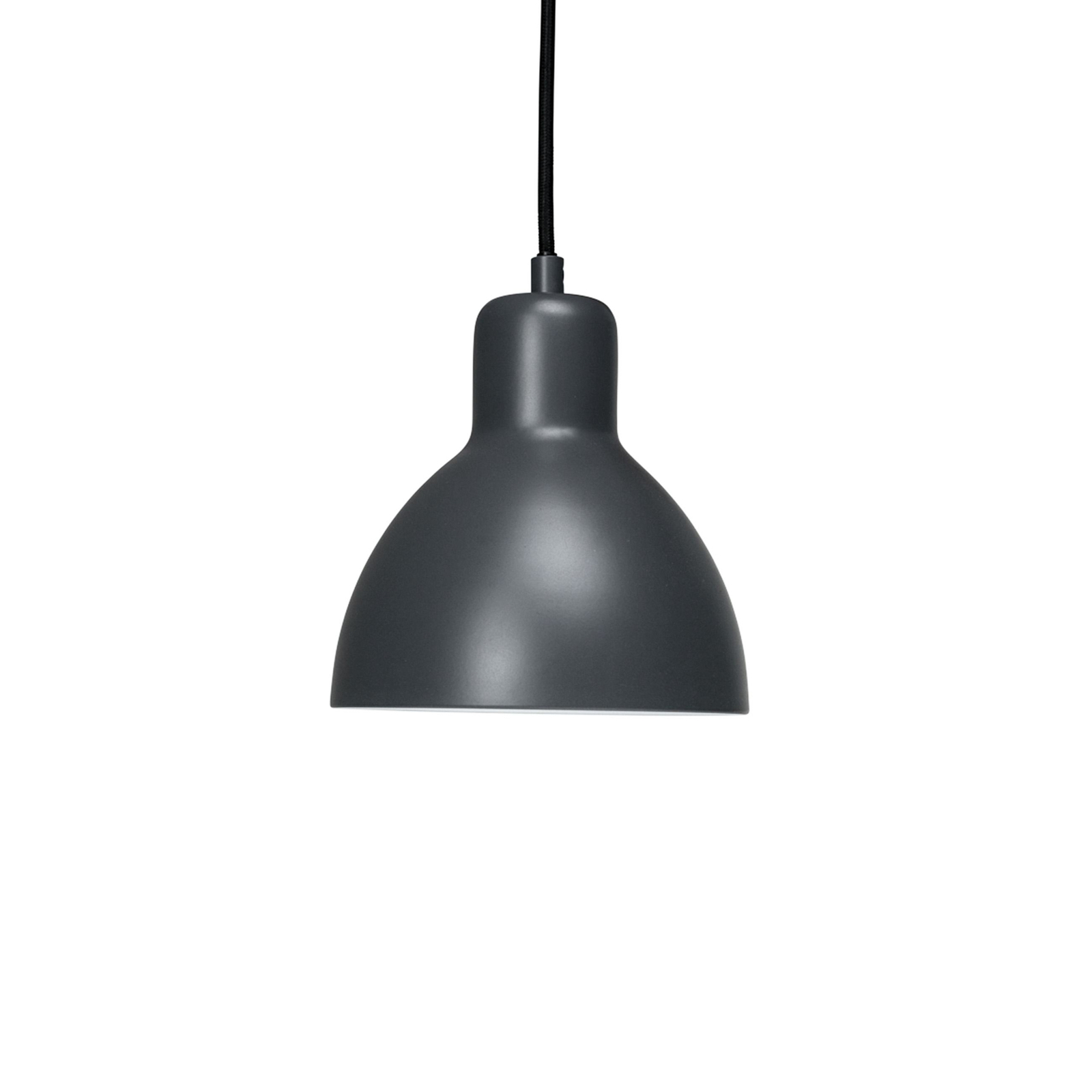 Dyberg Larsen Skagen hanging light, grey, Ø 16 cm, metal