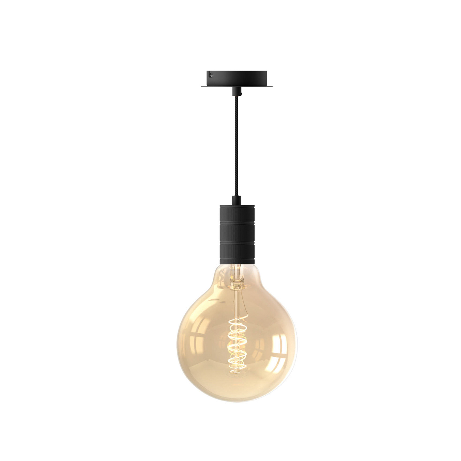 Calex Retro pendant light, 1-bulb, black