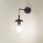 Nástenné svetlo Esme, transparentné, výška 45 cm, sklo, E27