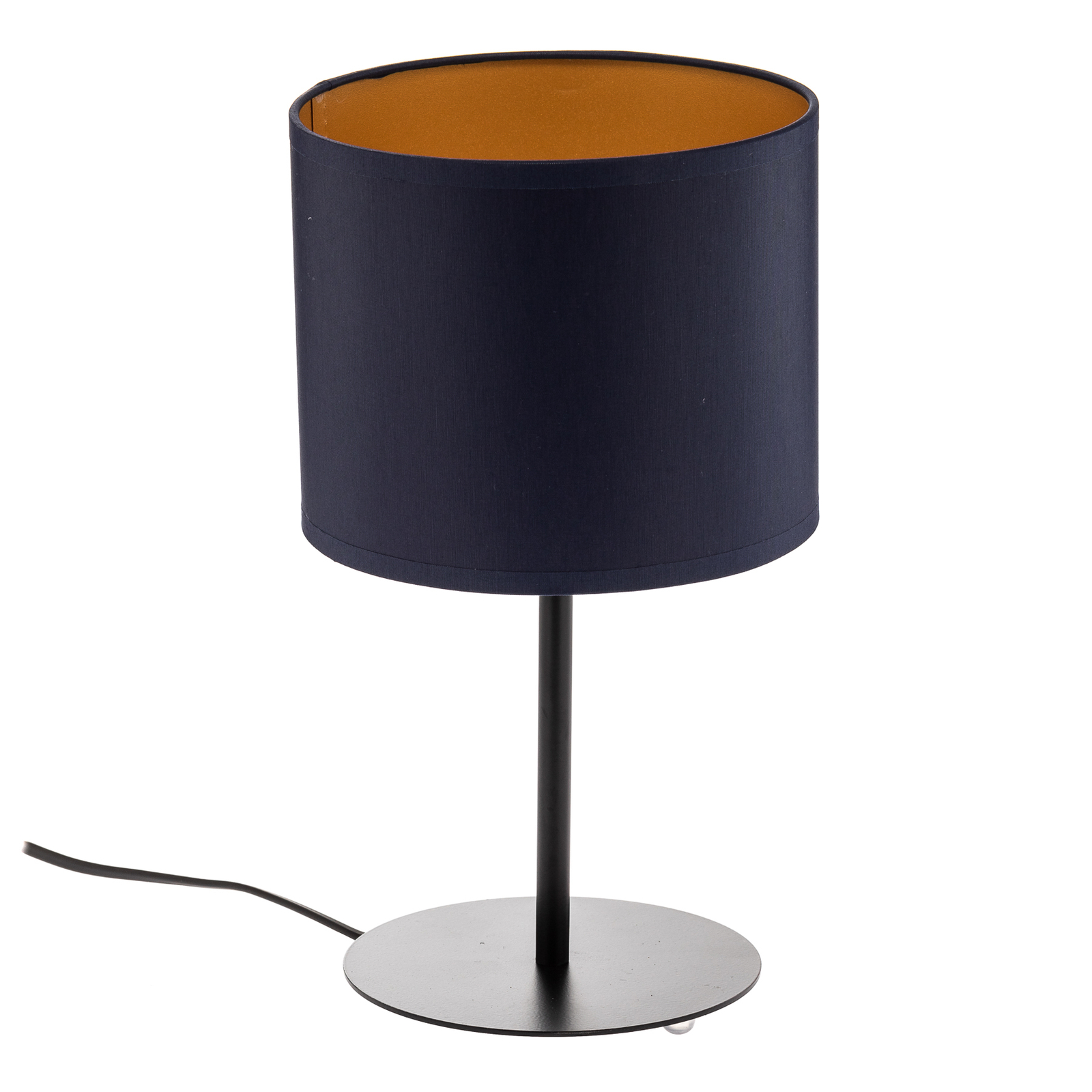Table lamp Soho, cylindrical height 34cm blue/gold