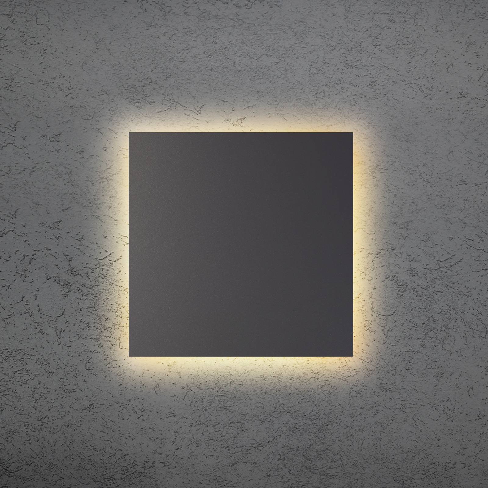 LED-Wandleuchte BLADE Q, anthrazit, 34 x 34 cm, Metall, dim günstig online kaufen