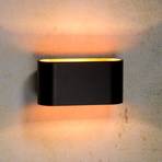 Xera wall light, oval, black