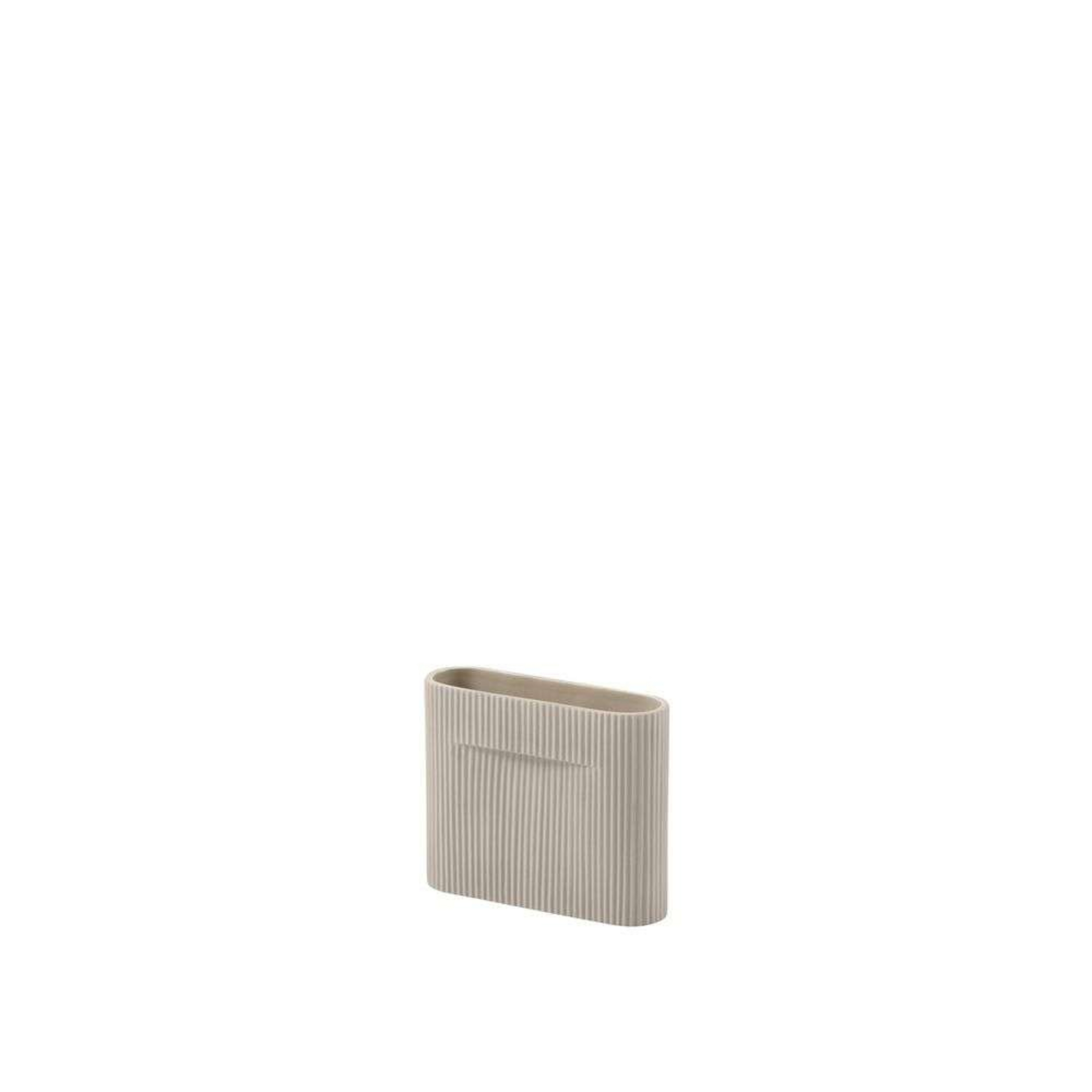 Ridge Vase H16,5 Beige - Muuto