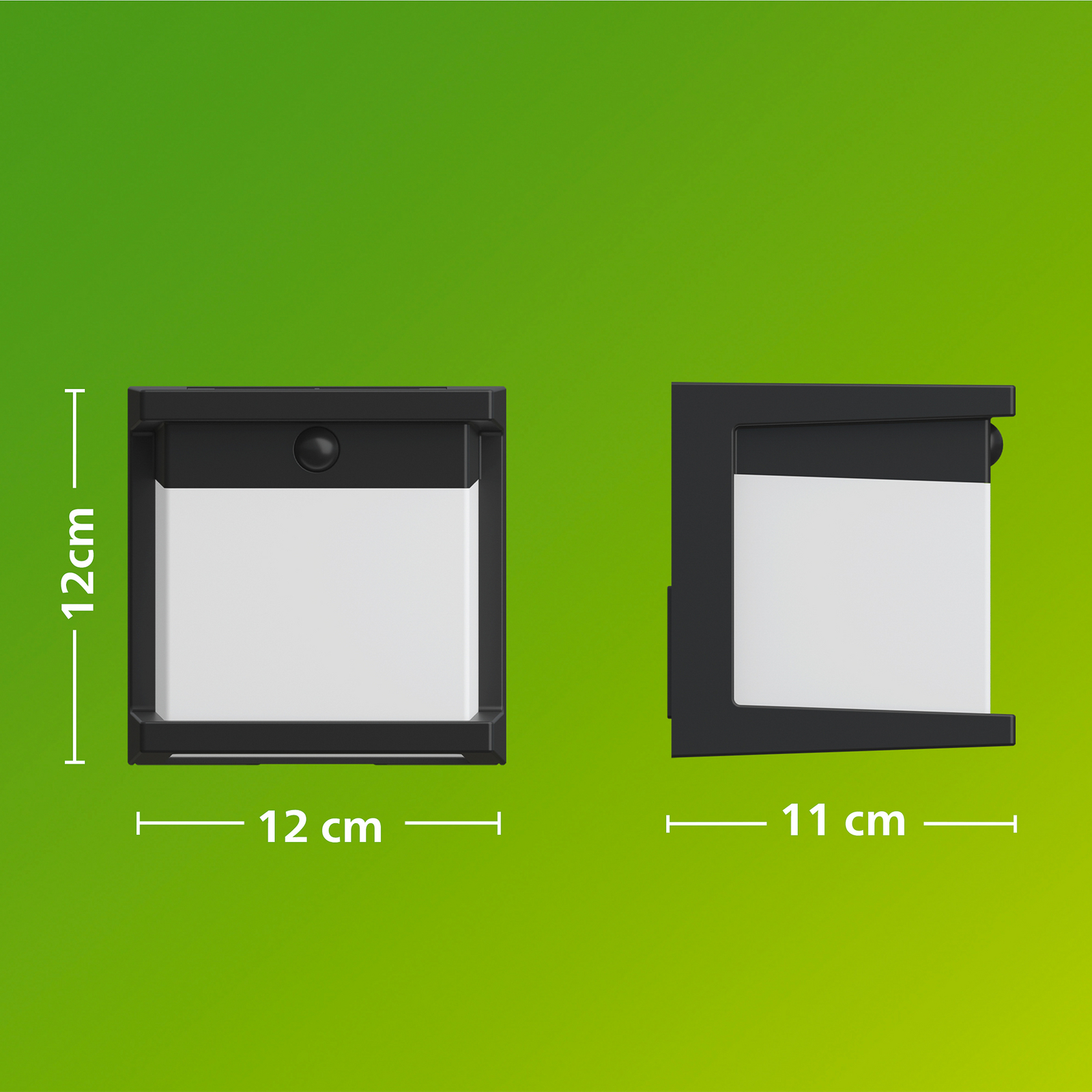 Philips LED-sončna stenska svetilka Diara, črna, s senzorjem, IP44