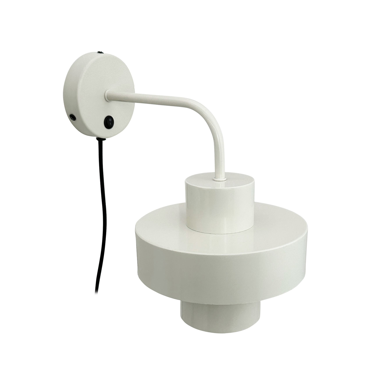 Dyberg Larsen wall lamp Stoke, putty white, Ø 20 cm, metal