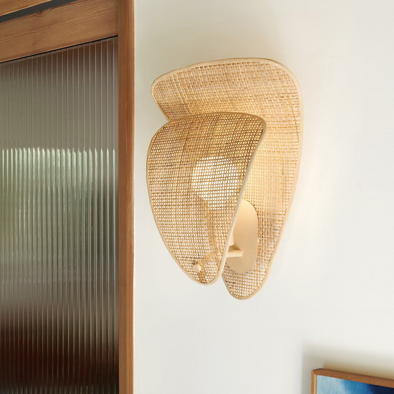 Coquillage Wandlampe natur, 33 cm, Rattan - MARKET SET Coquillage Wandlampe natur, 33 cm, Rattan - MARKET SET