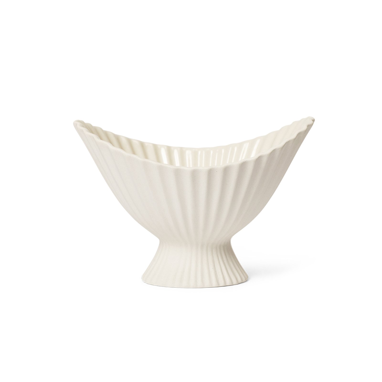 ferm LIVING Fountain bowl, white, width 19 cm, ceramic