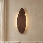 Envostar applique Lehti, a forma di foglia, noce, 69 x 24 cm
