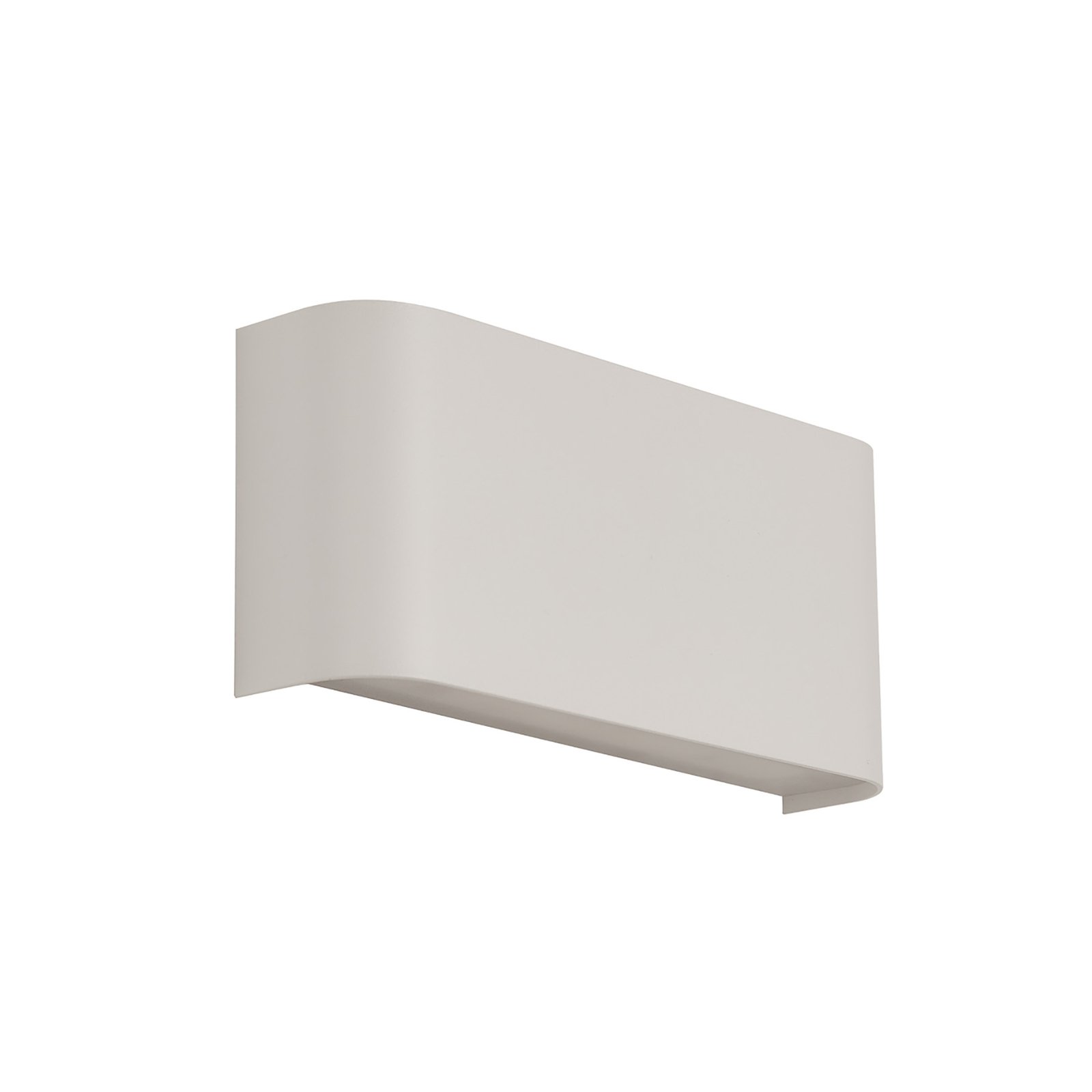 LED wall light Match Box, white, metal, up/down, 18 cm