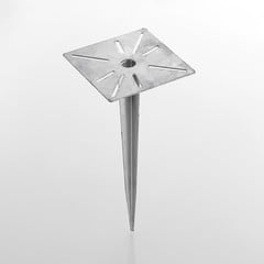Lucande zemní hrot Cadis, stříbrná barva, kov, výška 38 cm
