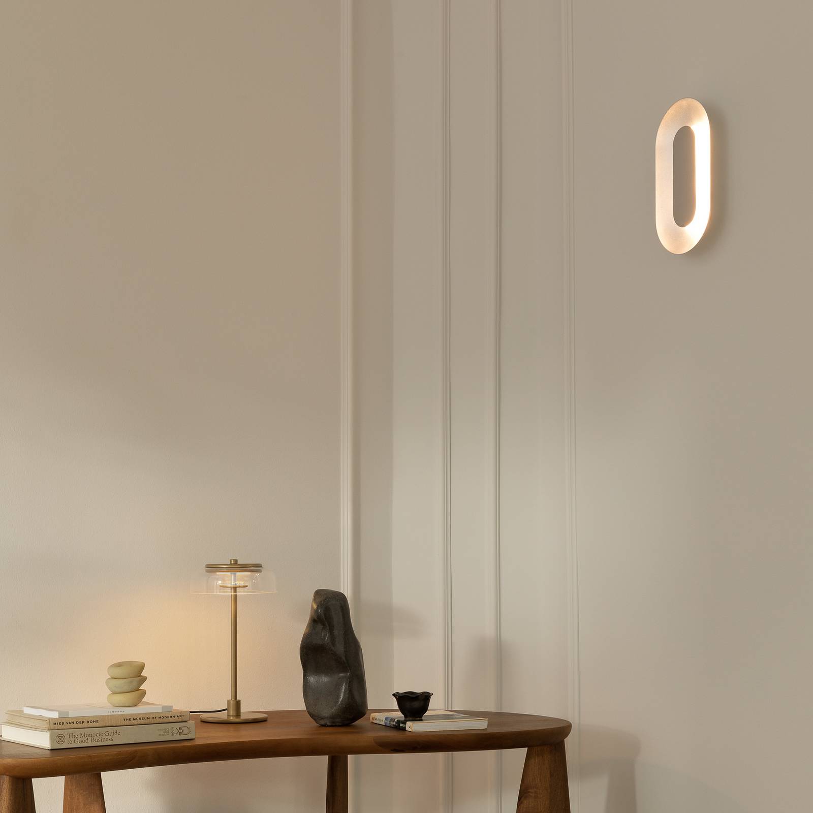 Nuura Aps Applique murale LED Nuura Sasi, hauteur 29 cm, couleur argent, métal