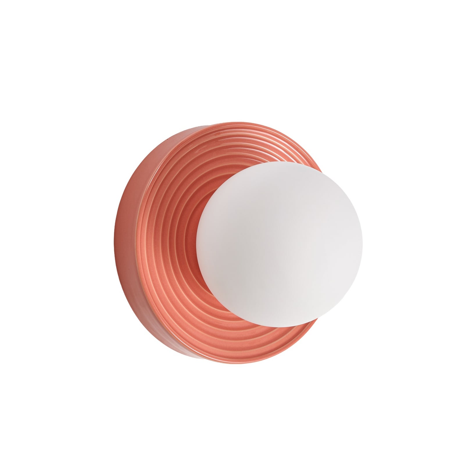 Harriet-seinälamppu, oranssi/valkoinen, keramiikka, halkaisija 22 cm, G9 - Harriet-seinälamppu, oranssi/valkoinen, keramiikka, halkaisija 22 cm, G9 -