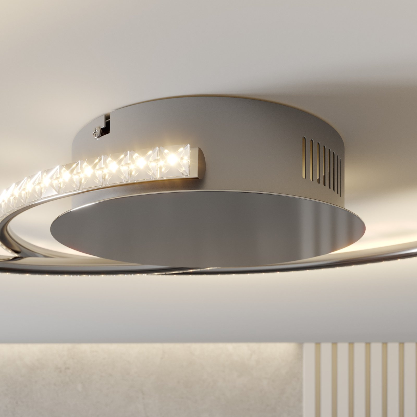 Joline LED Lámpara de Techo Ø45 Chrome/Clear - Lindby