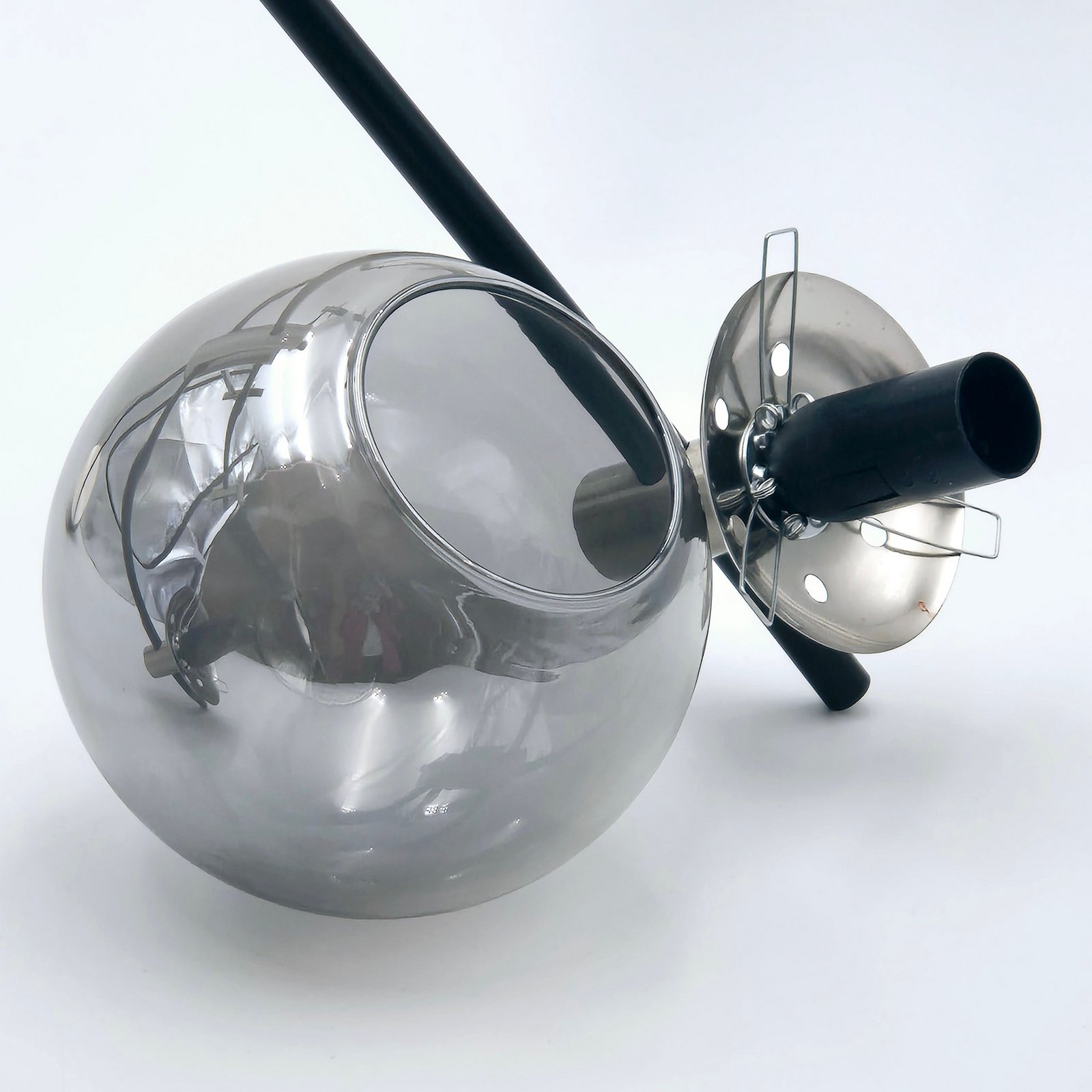 Deckenlampe Lilou, Ø 53cm, rauchgrau, Glas/Metall, 6-flg.