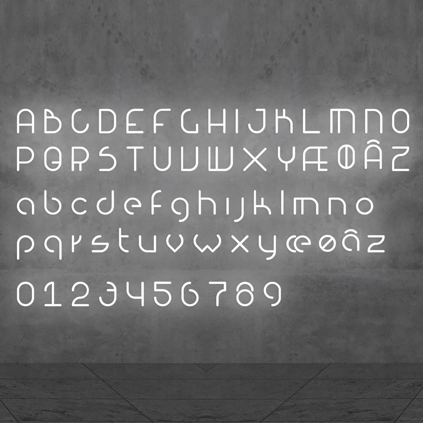 Artemide Alphabet of Light applique chiffre 0