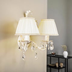 Aplique de pared Karen 2 luces marfil