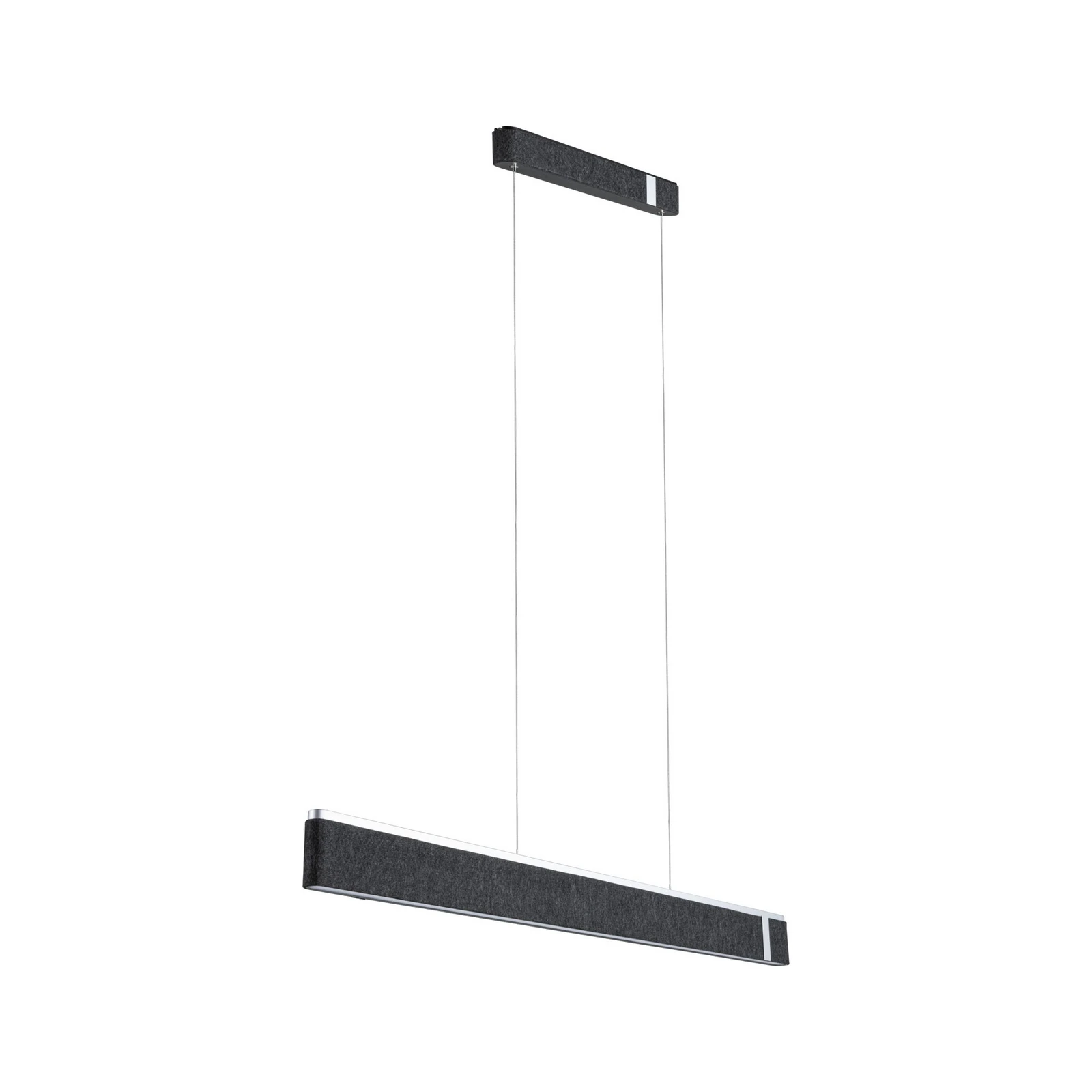 Paulmann Smart LED κρεμαστή λάμπα Jagun, ανθρακί, 100 cm, τσόχα