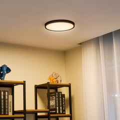 Lindby Smart LED осветление за таван Pravin, Ø 30 cm, CCT, черно