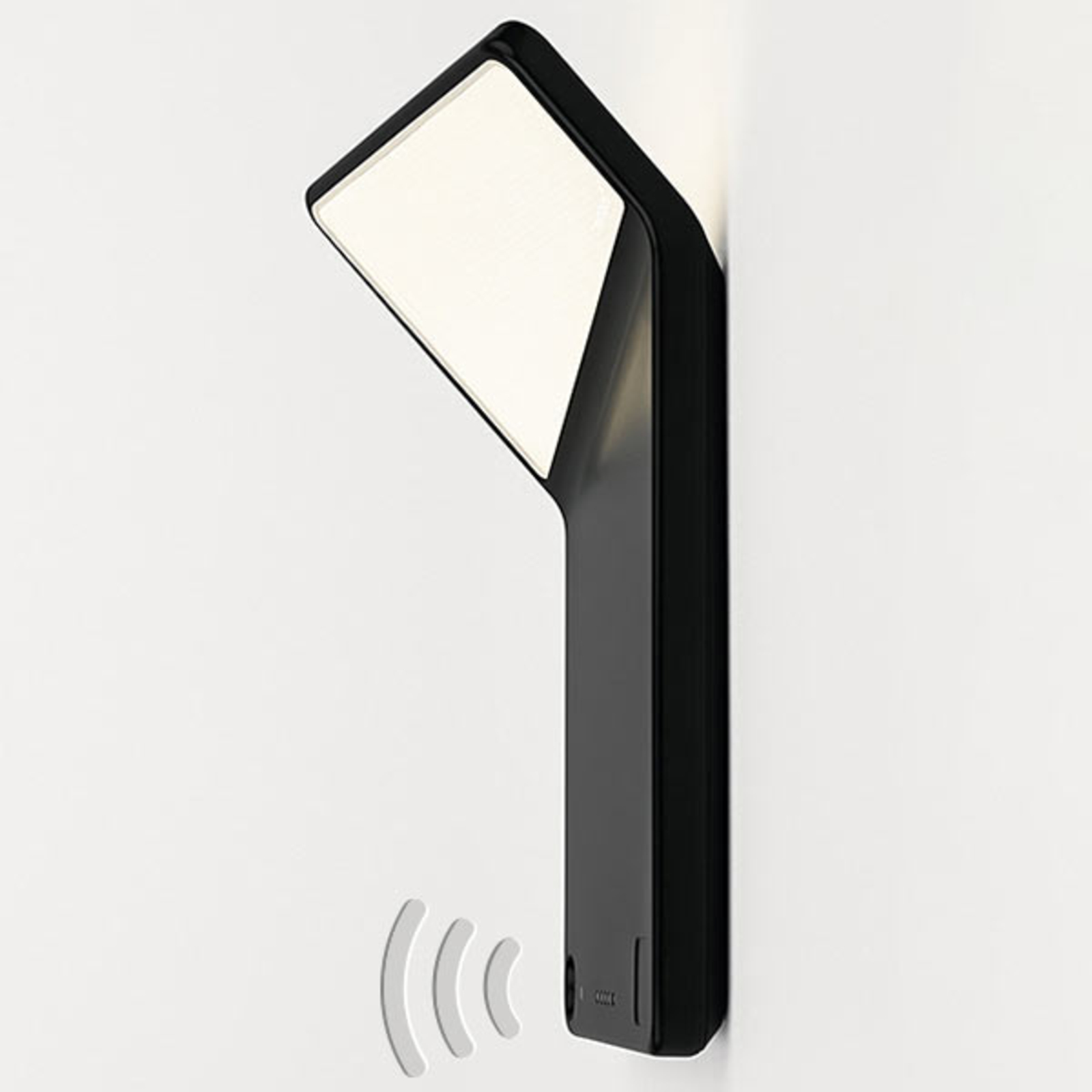 Nimbus Winglet CL LED wall light, matt black, for Living / Dining Room, plastic, 1.5 W, energy efficiency: A+, W: 11.4 cm, H: 17.8 cm