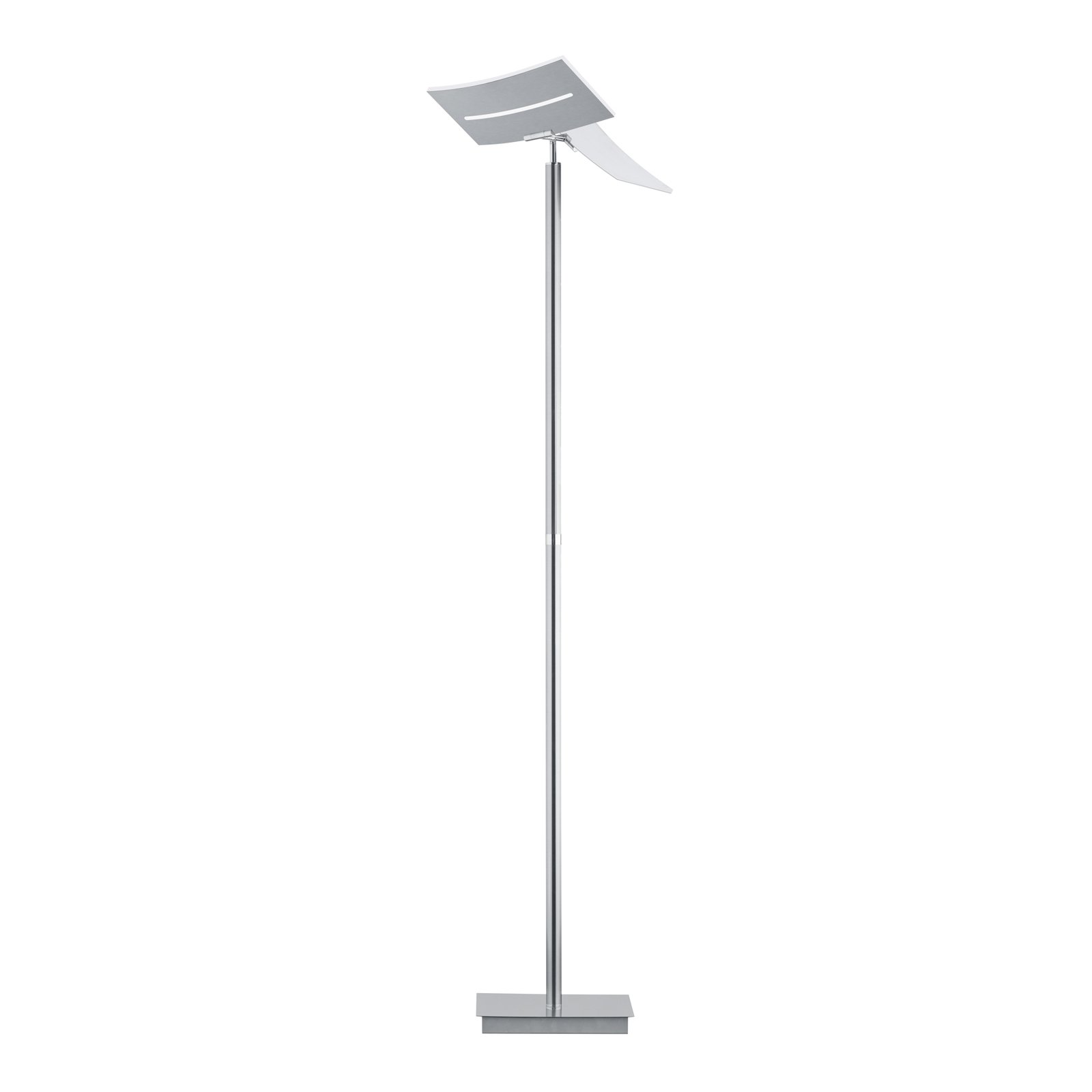 Lámpara de pie LED Evolo CCT, níquel mate/cromo