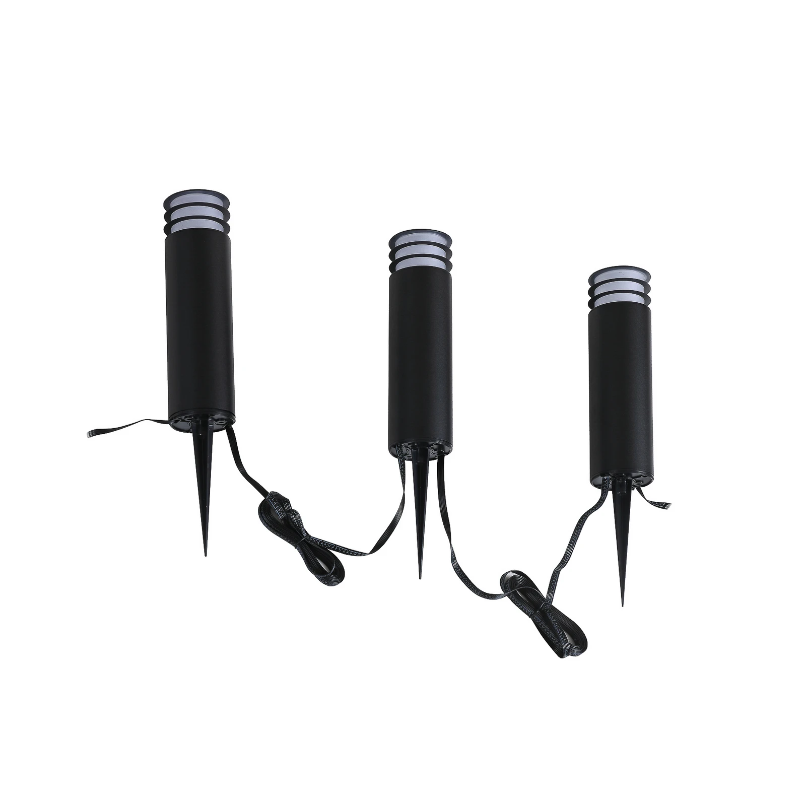 Lindby Smart LED-sockellampa Kaelo, CCT, RGB, Tuya, 3 st