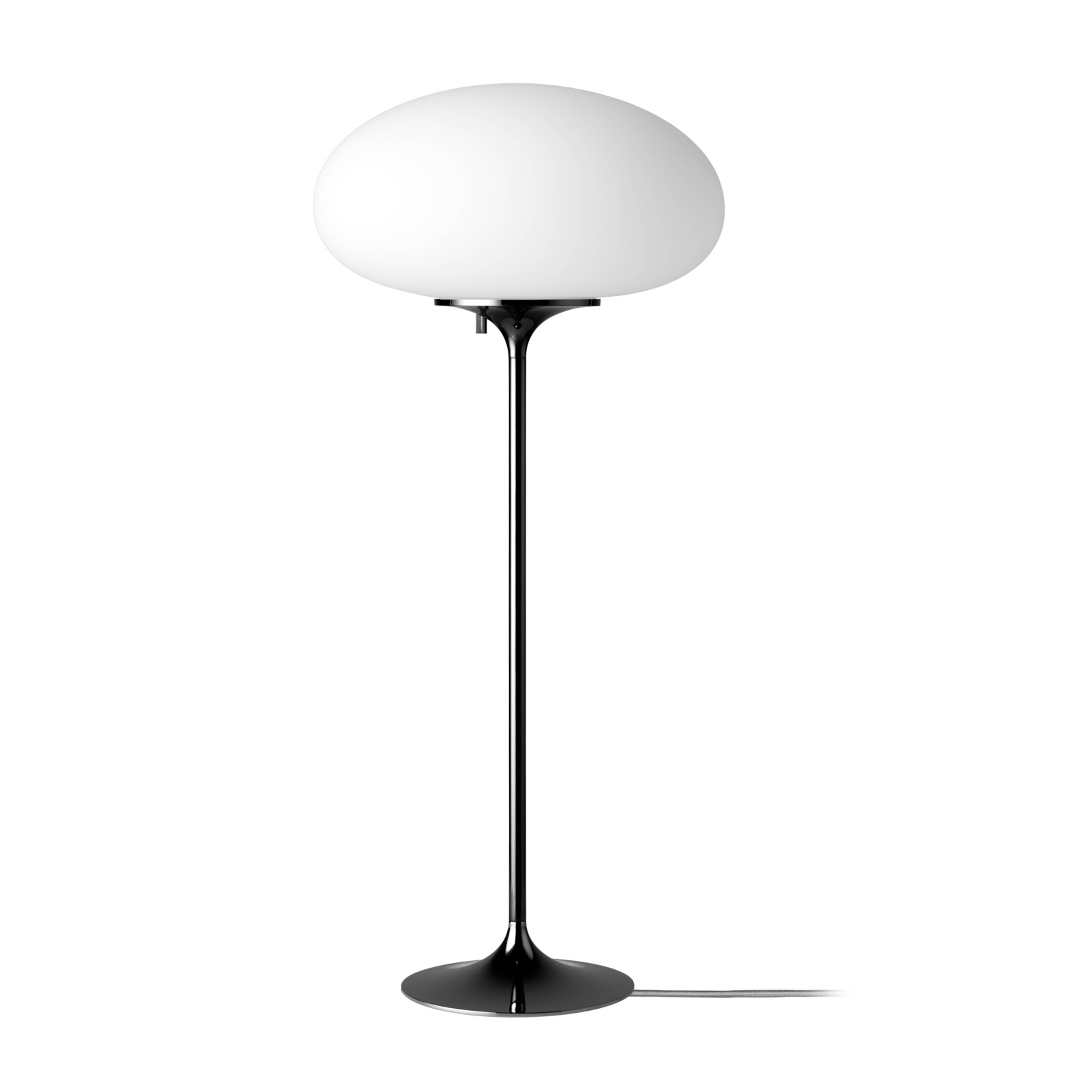 GUBI Stemlite lámpara de mesa, negro-cromo, 70 cm