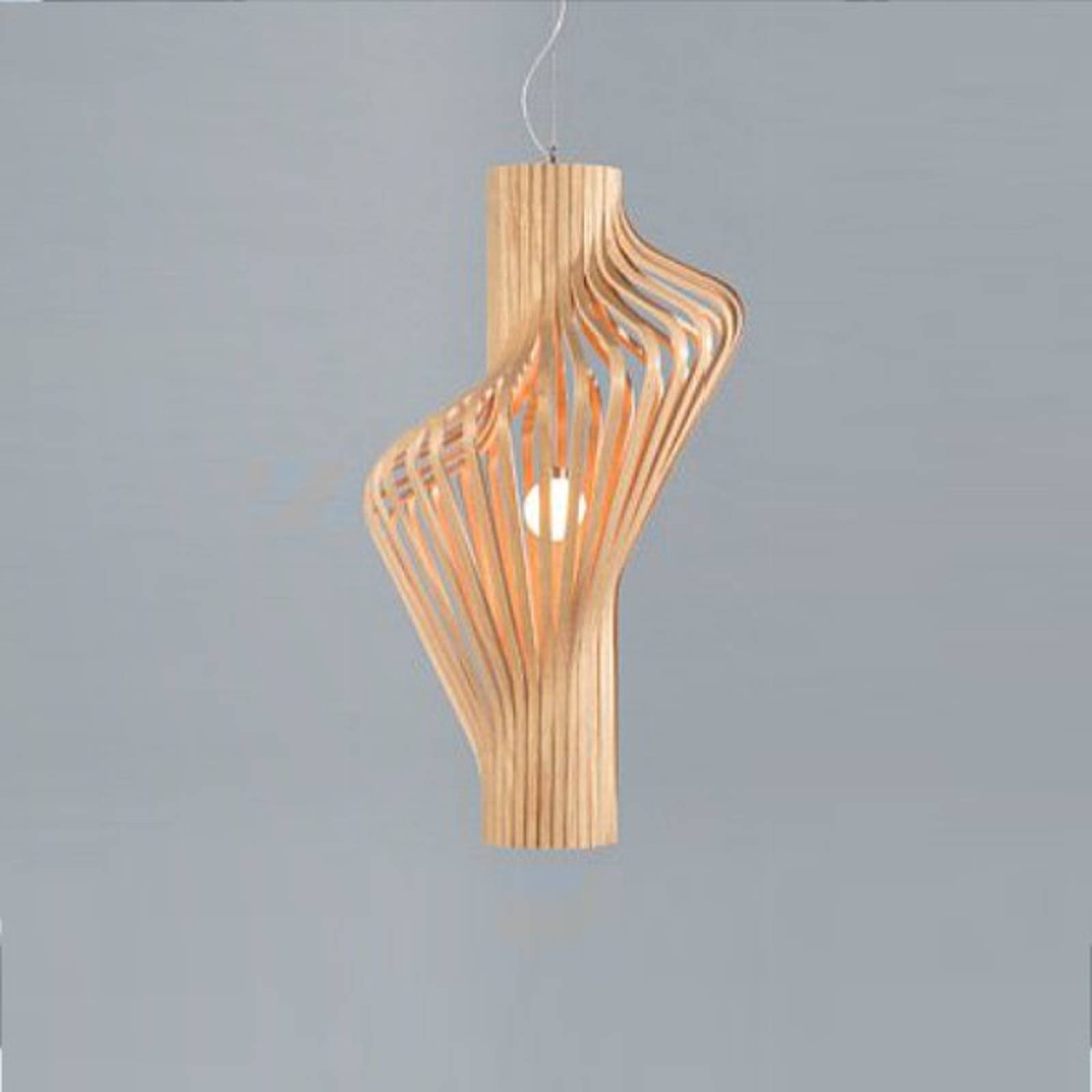 Attractive designer hanging light Diva, oak